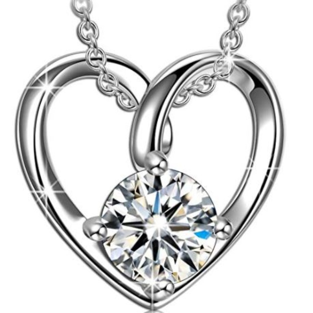 Heart Necklace Cubic Zirconia
